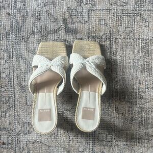 Dolce Vita White Woven Sandals